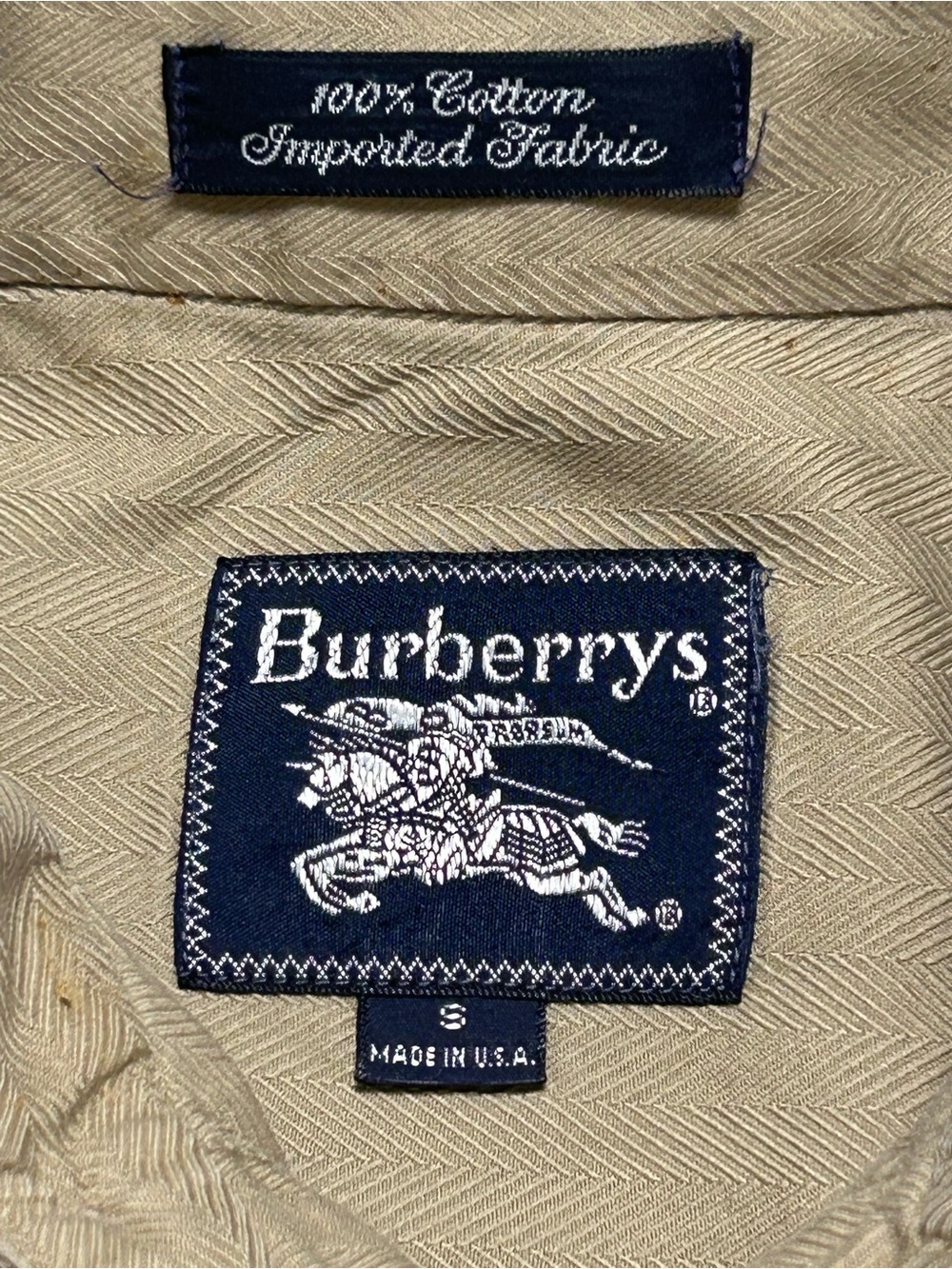 BURBERRYS SAFARI/UTILITY BUTTON DOWN DUAL CHEST POCKETS SIZE SMALL - Picture 7 of 9